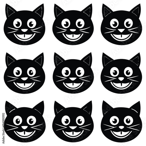
Black Cat Face Avatars