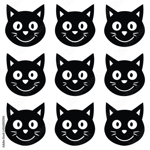 
Black Cat Face Avatars