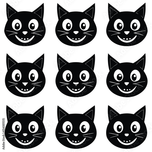 Black Cat Face Avatars