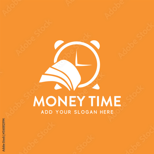 investment money time logo design vector