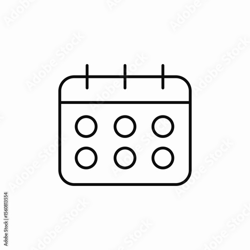 calendar schedule icon sign vector