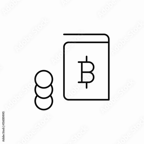 crypto book icon sign vector