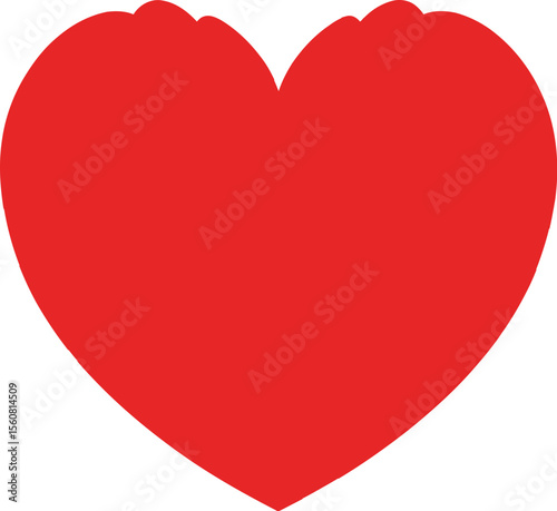 Red Heart Vector Icon - Love, Romance & Valentine's Day Symbol for Apps