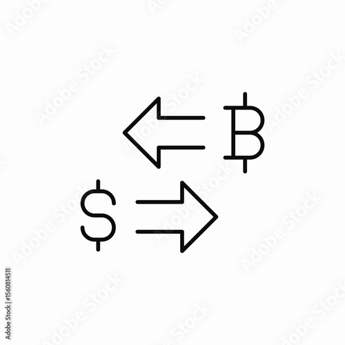 crypto dollaz currency exchange icon vector 