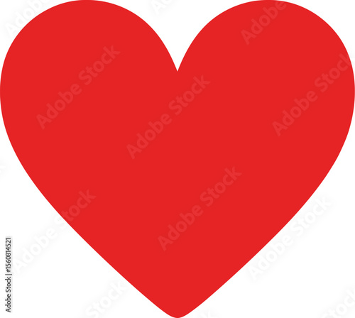 Red Heart Vector Icon - Love, Romance & Valentine's Day Symbol for Apps