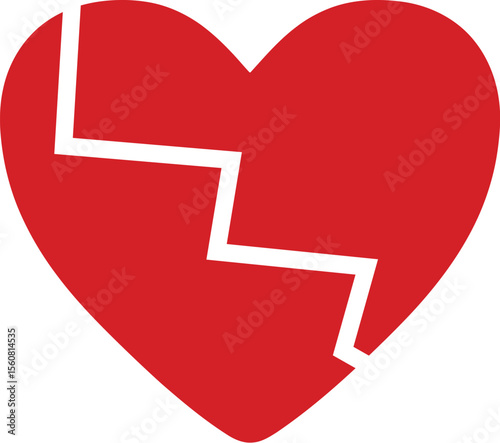 Red Heart Vector Icon - Love, Romance & Valentine's Day Symbol for Apps