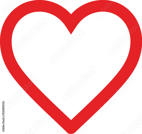 Red Heart Vector Icon - Love, Romance & Valentine's Day Symbol for Apps