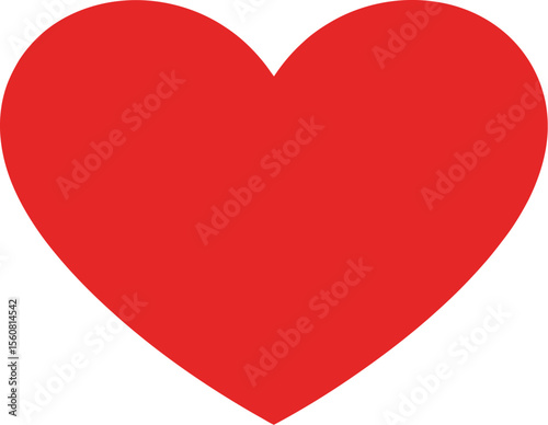 Red Heart Vector Icon - Love, Romance & Valentine's Day Symbol for Apps