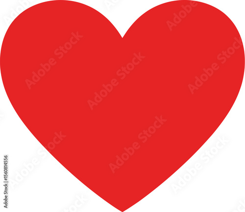 Red Heart Vector Icon - Love, Romance & Valentine's Day Symbol for Apps