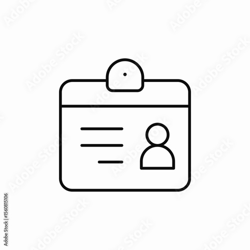 id badge icon sign vector
