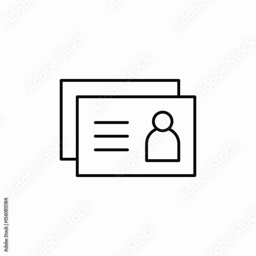 id cards icon sign vector