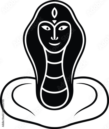black and white cartoon snake