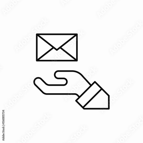 mail receive icon sign vector