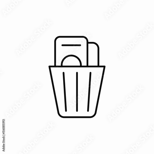 money garbage icon sign vector