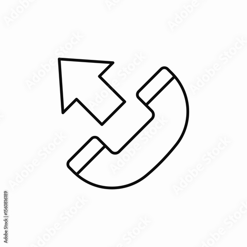 outgoing call icon sign vector