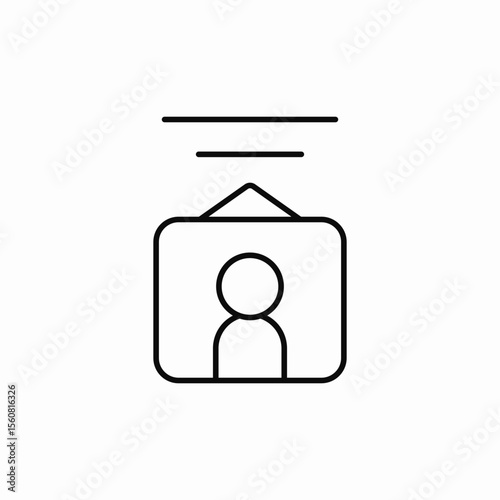 photo on the wall icon sign vector
