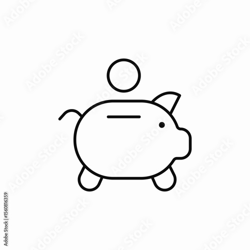 piggy bank icon sign vector