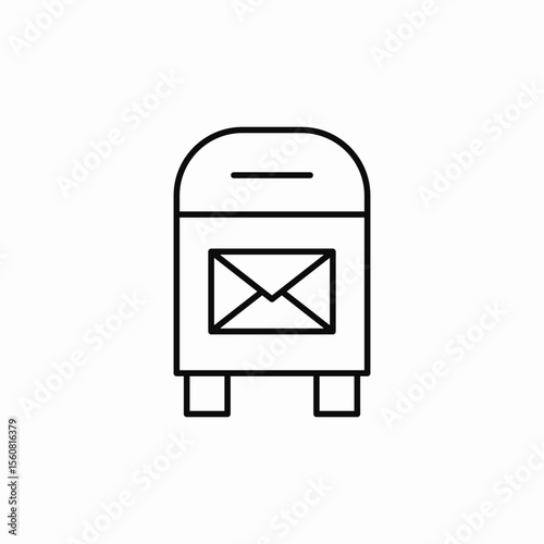 post box icon sign vector