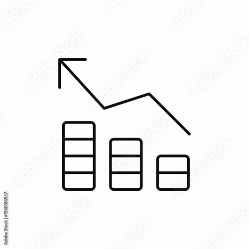 statistics growth icon sign vector