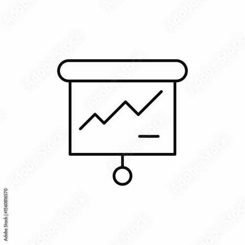 statistics presentaion ascending icon sign vector