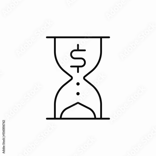 time is money icon sign vector