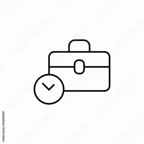 work time icon sign vector