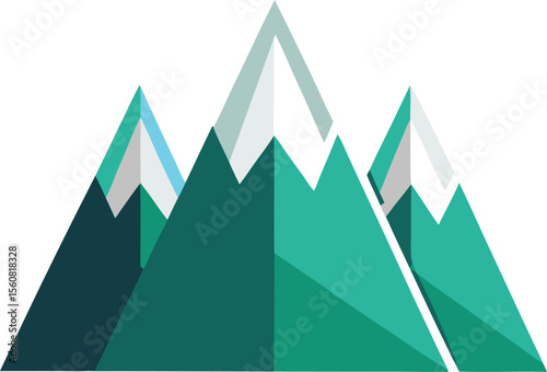 Flat Geometric Mountain Range