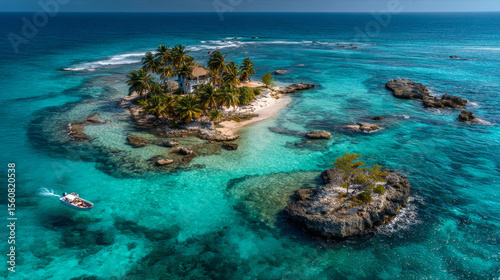 Wallpaper Mural Island encircled by turquoise waters near San Andres, Colombia Torontodigital.ca