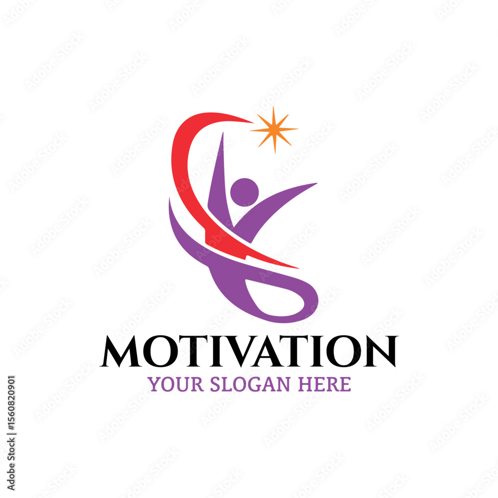 Fototapeta premium motivation logo design vector