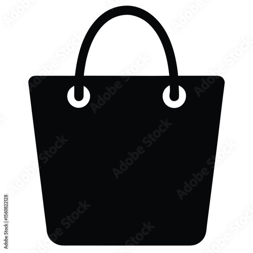 Handbag vector, purse icon, shopping bag line art, fashion handbag silhouette, stylish bag graphic, retail tote symbol

