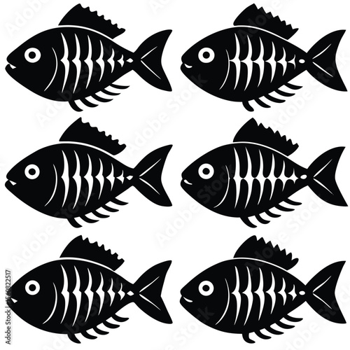 Fish Bones Skeletons Set