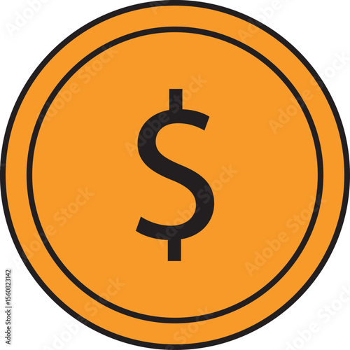 Coin Related Vector Icon. Money symbol vector 