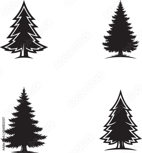 vector illustration of fir tree