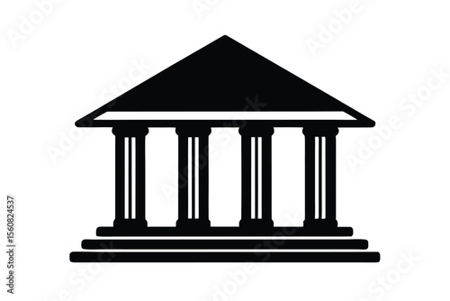 bank icon isolated on white background