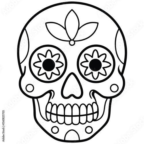 day of the dead skull art.eps