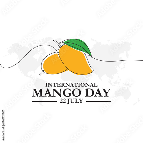 National Mango day. 22nd July Mango day Mango day celebration banner, social media post. 22nd July international mango day banner.