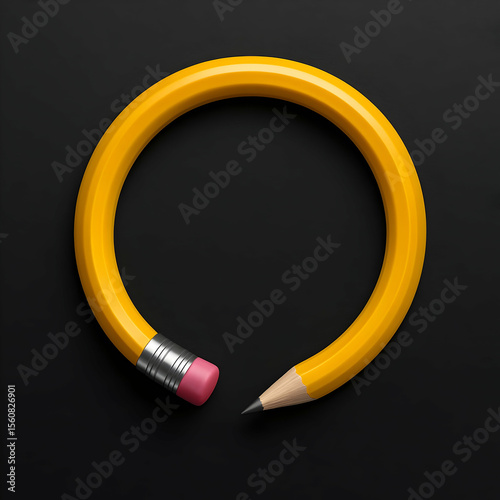 Back to School Post With Curved Pencil Symbolizing Learning Cycle Back to School Celebration