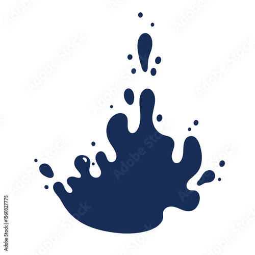 Minimalist Abstract Dropping Ink Splash Illustration
