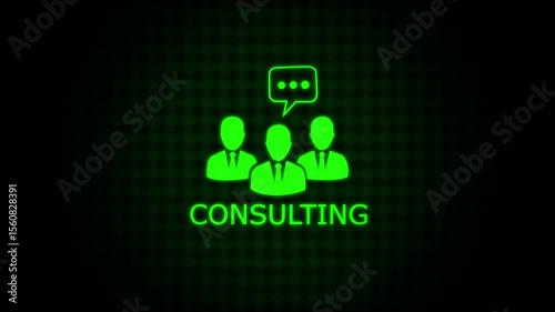 Professional Consulting Services  Man Icon Design  Loop HD video with chroma key, alpha channel, transparent background. Motion graphic ...