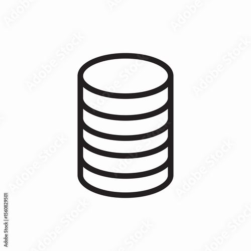 Stacked Coins icon vector 