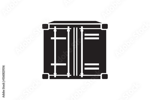 A  Container silhouette with a simple, understated design set against a white background 