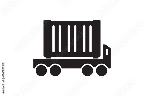 A  Container silhouette with a simple, understated design set against a white background 