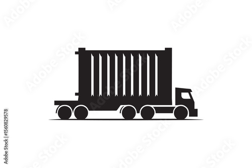 A  Container silhouette with a simple, understated design set against a white background 