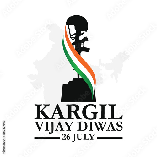 Kargil Vijay Diwas, vector illustration with fighter jets design. Kargil Vijay Diwas celebration concept, banner, poster, post, greeting vector illustration