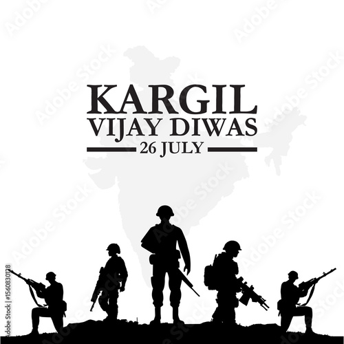 Kargil Vijay Diwas, vector illustration with fighter jets design. Kargil Vijay Diwas celebration concept, banner, poster, post, greeting vector illustration