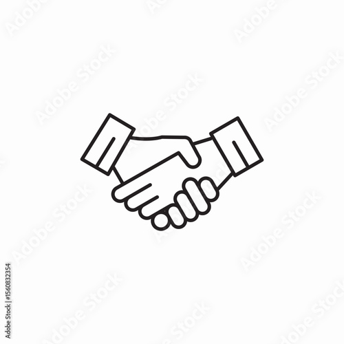 handshake deal icon sign vector