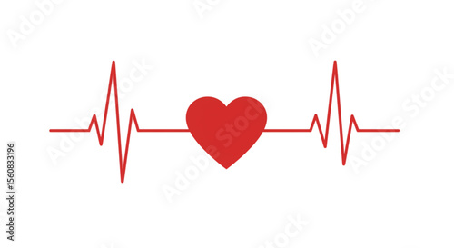 heart and heartbeat symbol
