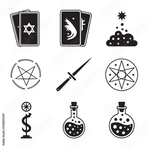 Occult Symbols And Alchemy Icons tarot pentagram
