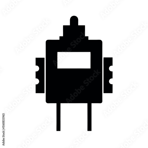 LM317 Regulator IC Circuit Silhouette Vector