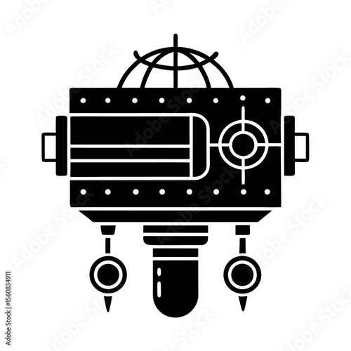 MPU6050 IMU 6 Axis Sensor Silhouette Vector